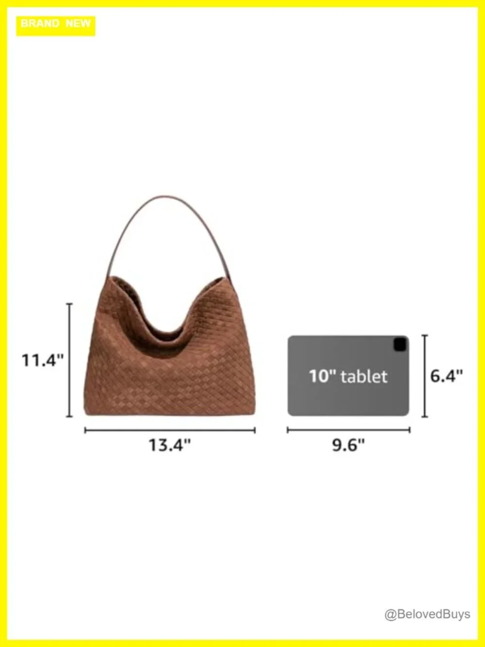 Woven Suede Hobo Shoulder Bag